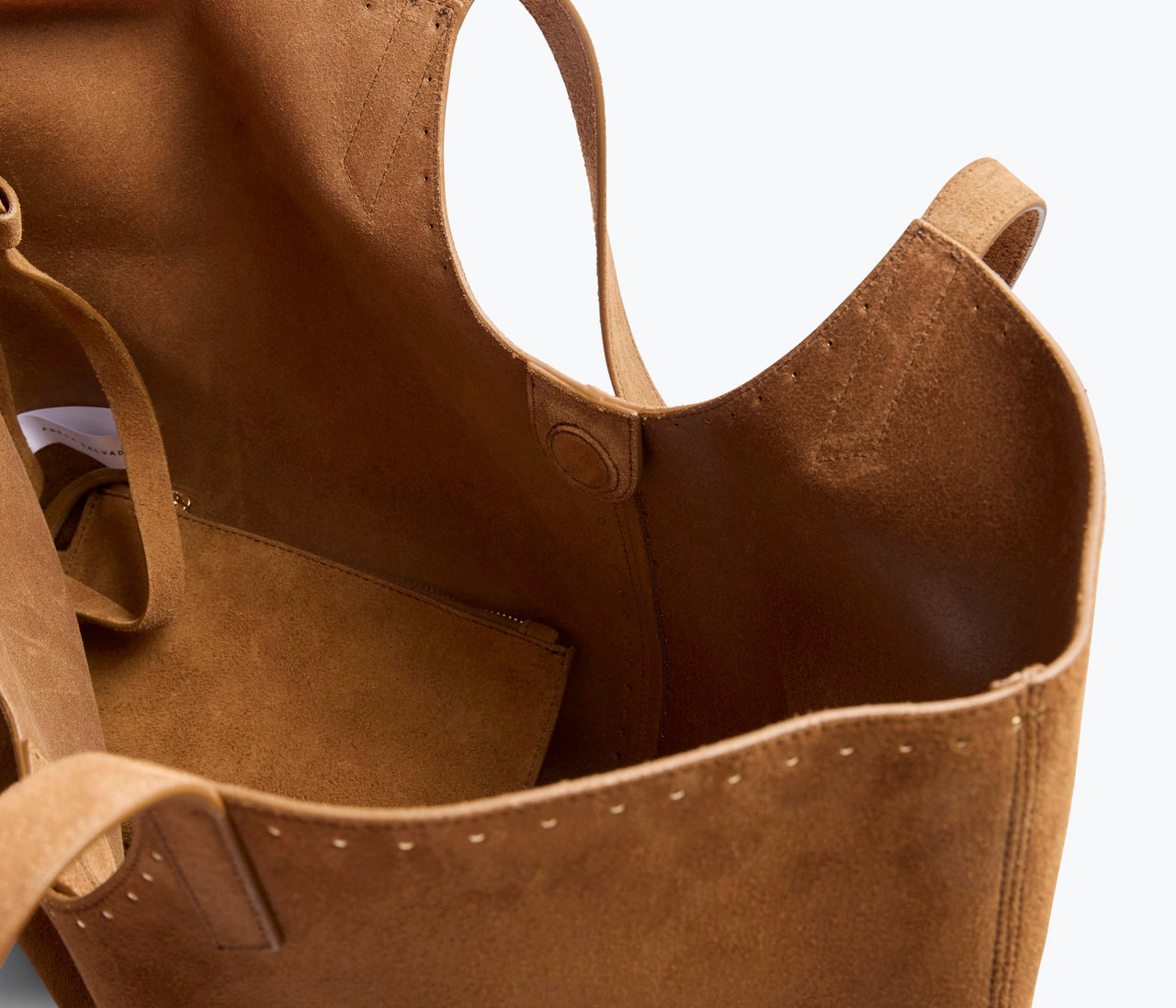 FRĒDA SALVADOR AVERY LARGE SUEDE TOTE - SADDLE SUEDE WITH STUDS