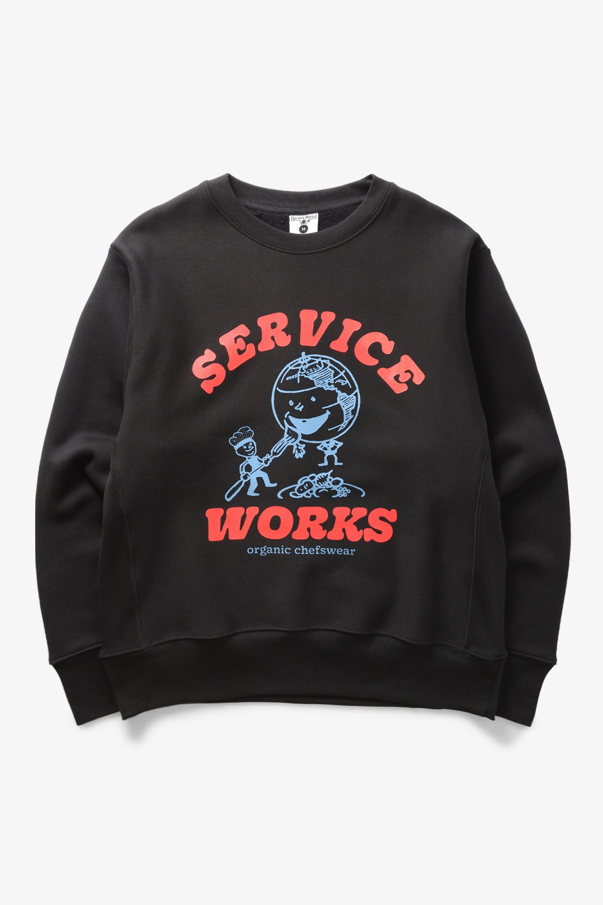 SERVICE WORKS ORGANIC CHEFSWEAR CREWNECK - BLACK