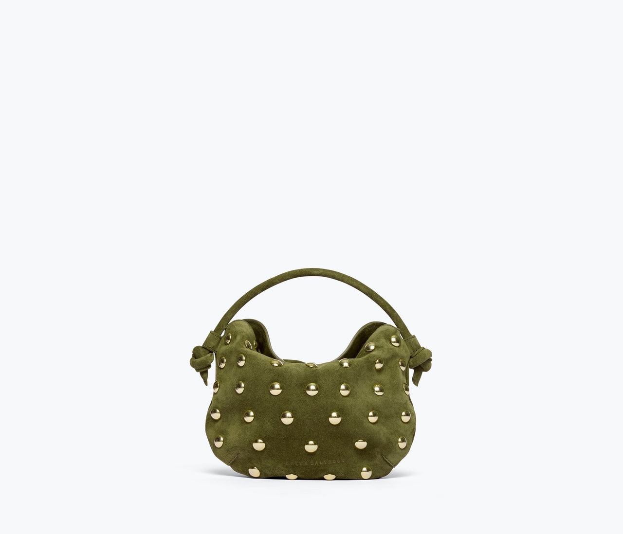 FRĒDA SALVADOR ELIS MINI CRESCENT BAG - OLIVE SUEDE