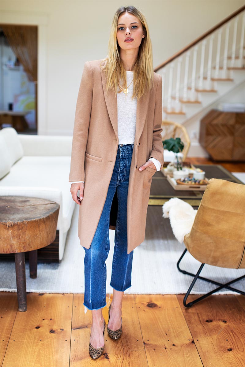 EMERSON FRY TAILORED COAT - CAMEL WOOL CASHMERE