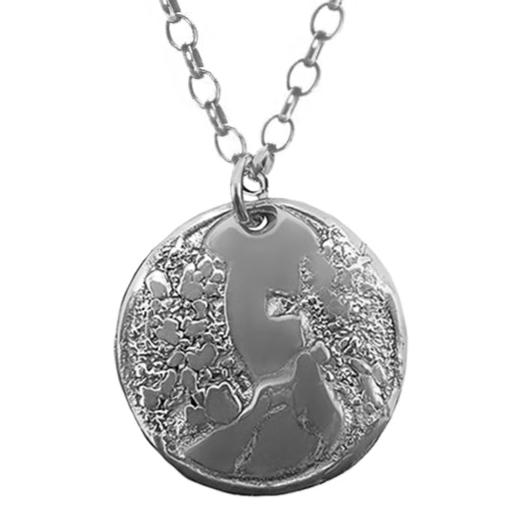 BRITT BOLTON MOMENTO MORI COIN (HEAVY ROLO) NECKLACE - SILVER