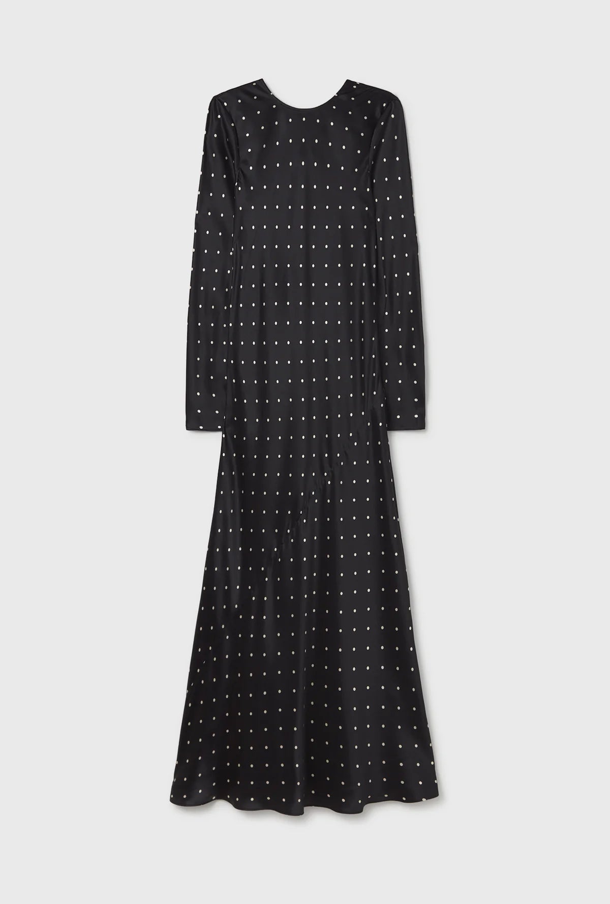 SILK LAUNDRY FULL SLEEVE BIAS DRESS - SMALL POLKA DOT