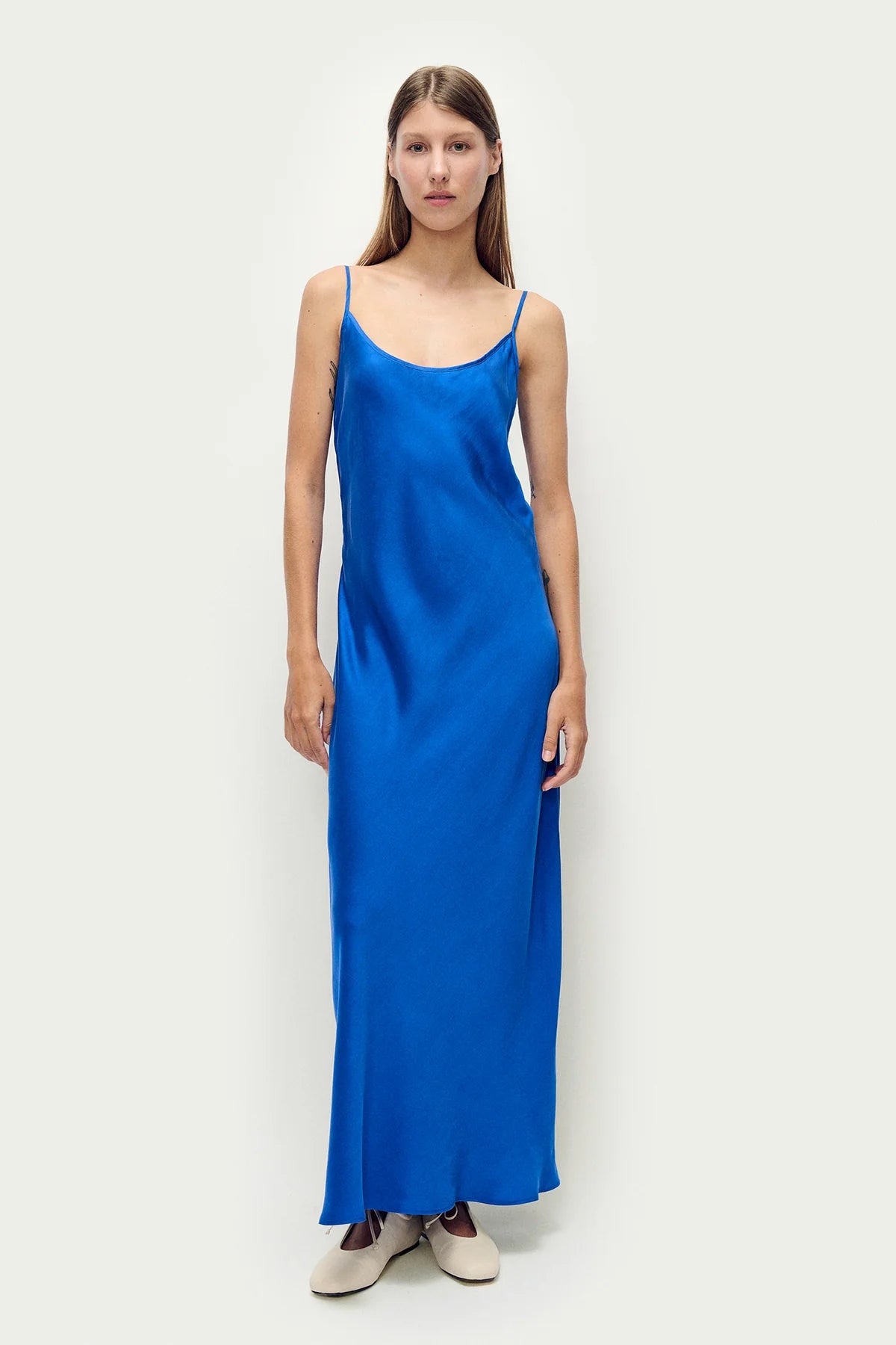 SILK LAUNDRY 1996 DRESS - WEDGWOOD