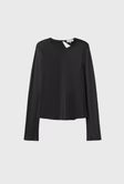 SILK LAUNDRY LONG SLEEVE BIAS TOP - 2 COLORS