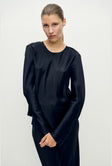 SILK LAUNDRY LONG SLEEVE BIAS TOP - 2 COLORS