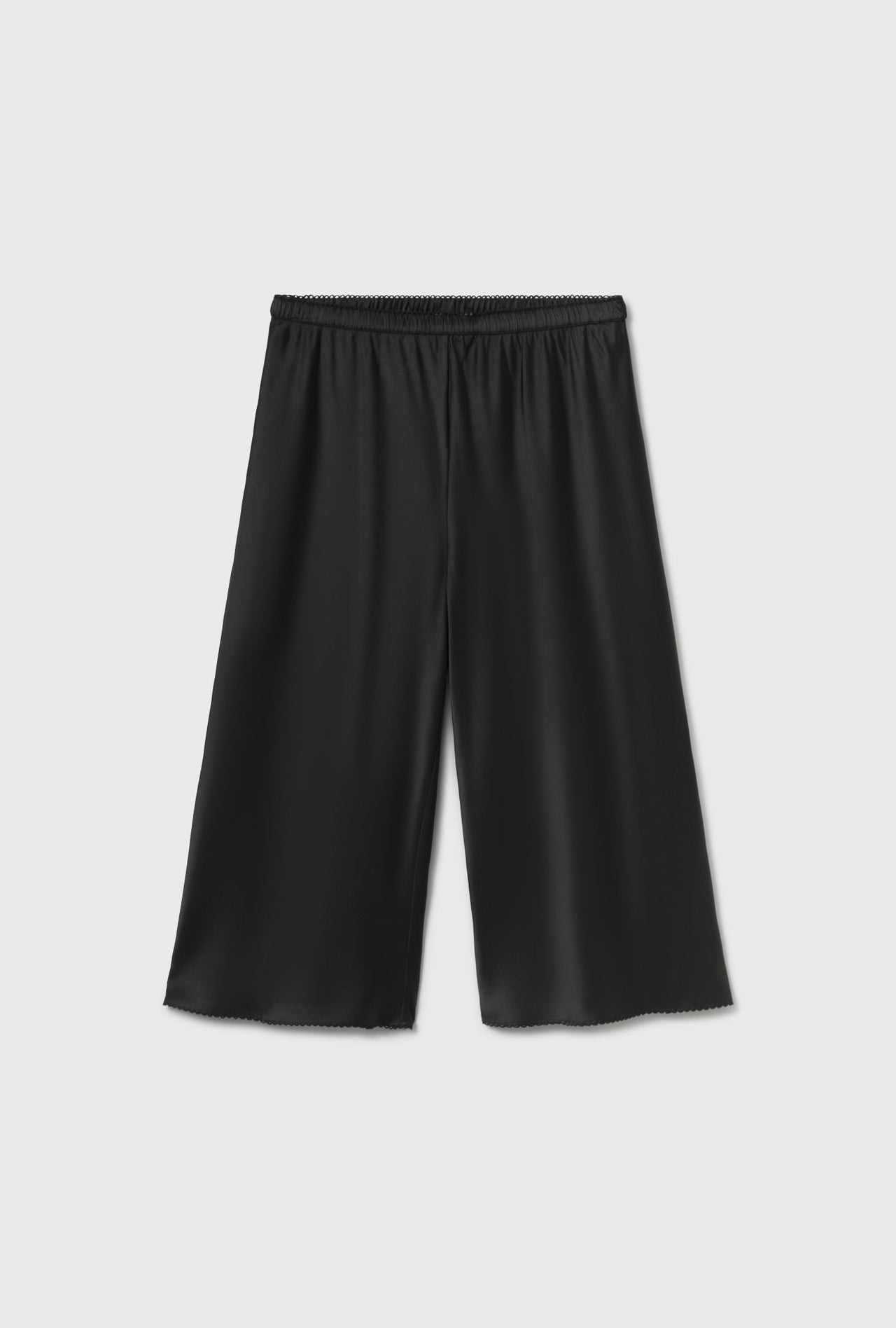 SILK LAUNDRY PEDAL PUSHERS - BLACK