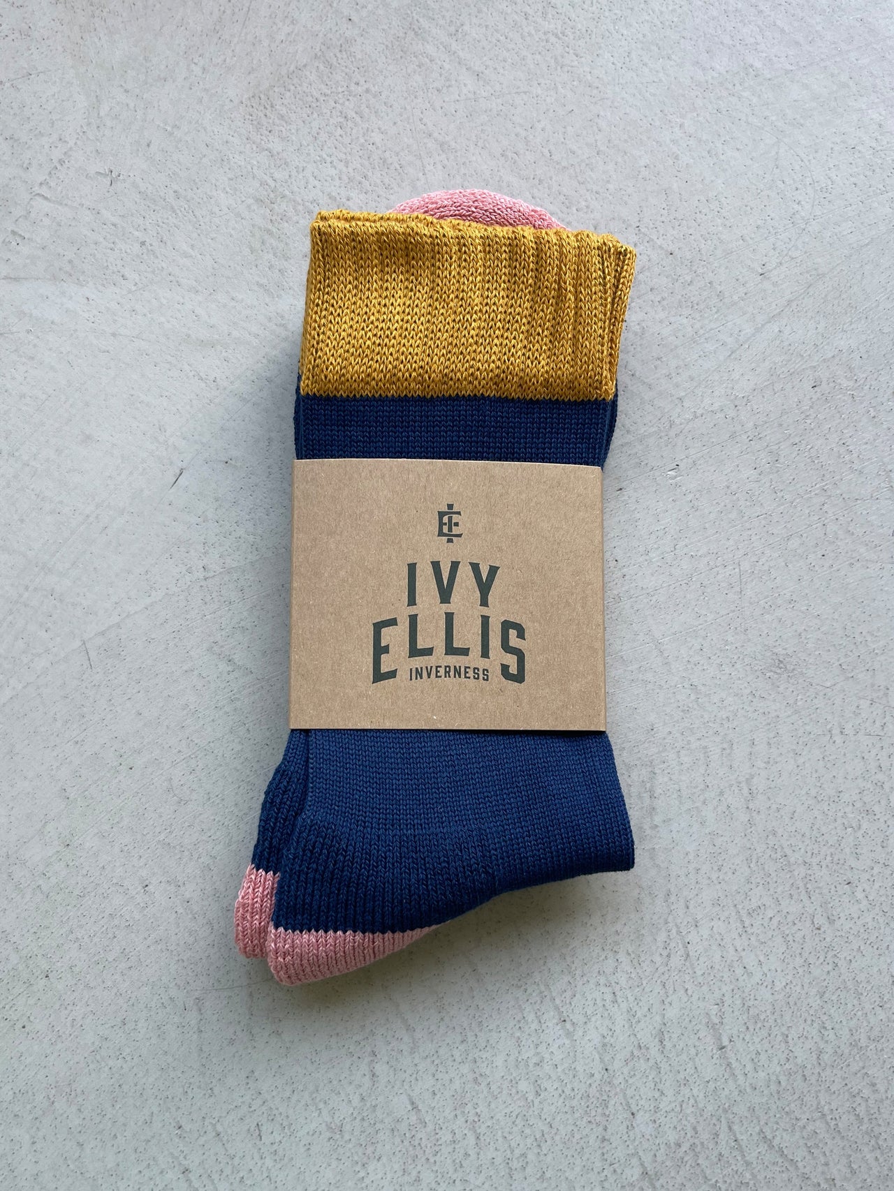 IVY ELLIS MENS CREW LENGTH SOCKS - THE WALLACE