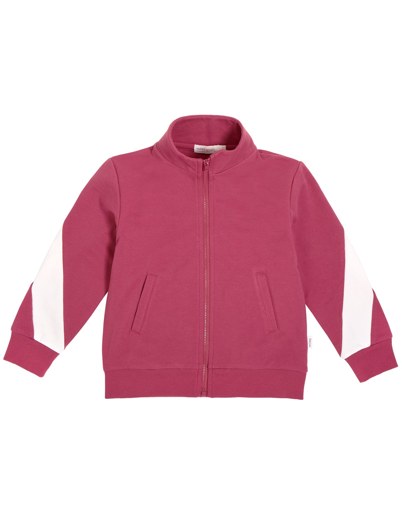 MILES GIRLS ZIP-UP TRACK JACKET - DUSTY PINK
