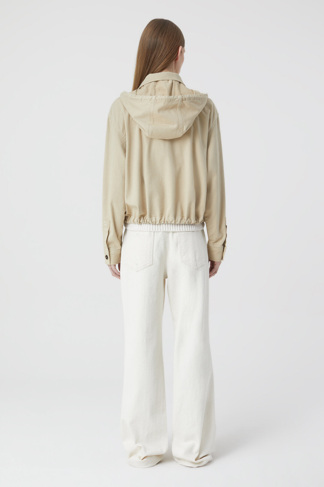 CLOSED WOMENS CROPPED JACKET - REED BEIGE
