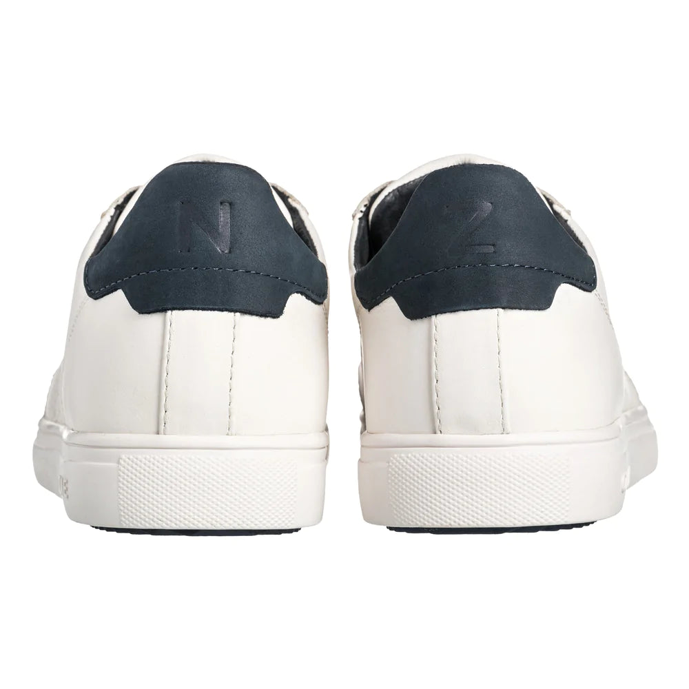 CLAE DEANE BARKERS - OFF WHITE LEATHER NAVY
