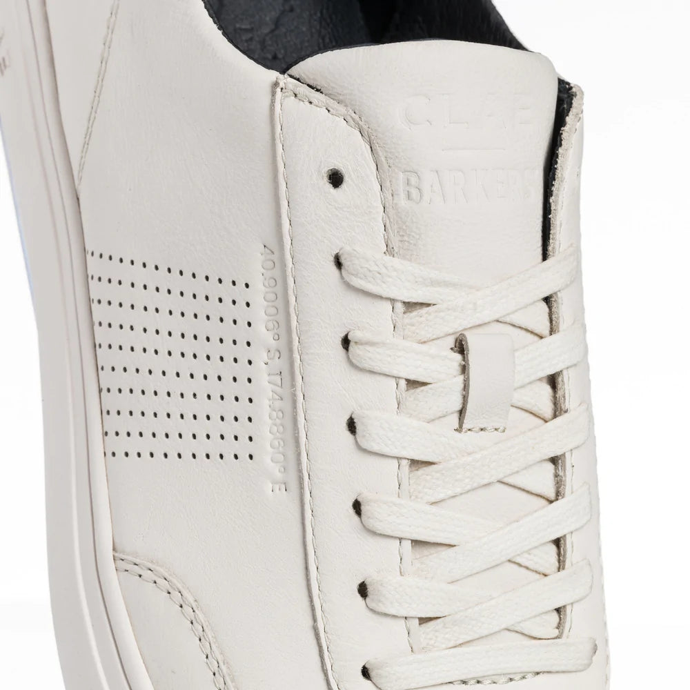 CLAE DEANE BARKERS - OFF WHITE LEATHER NAVY