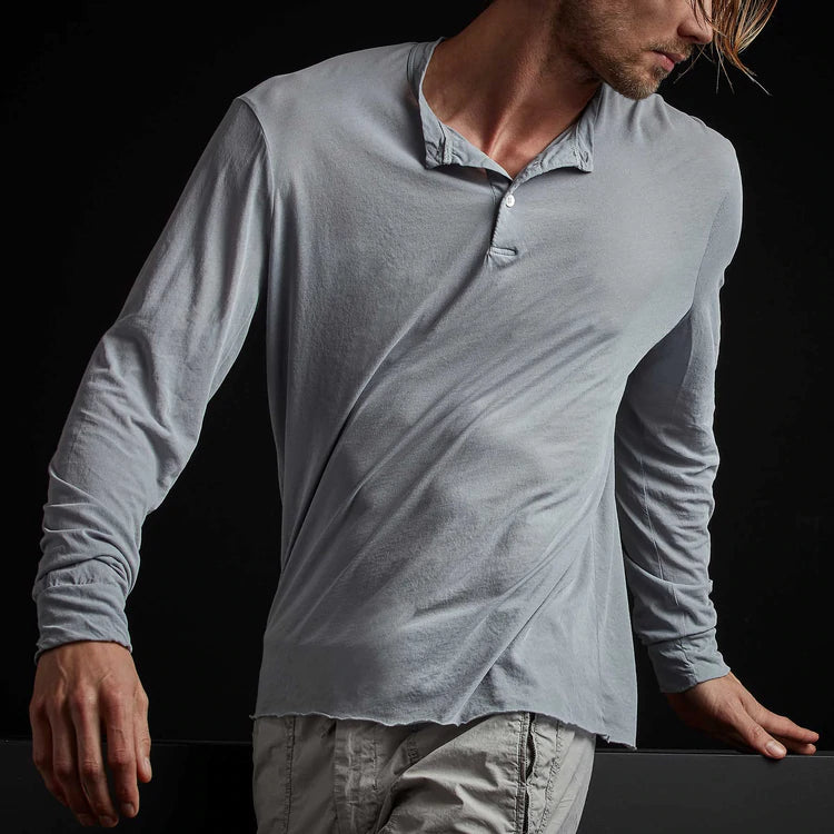 JAMES PERSE MENS LONG SLEEVE HENLEY BREEZE