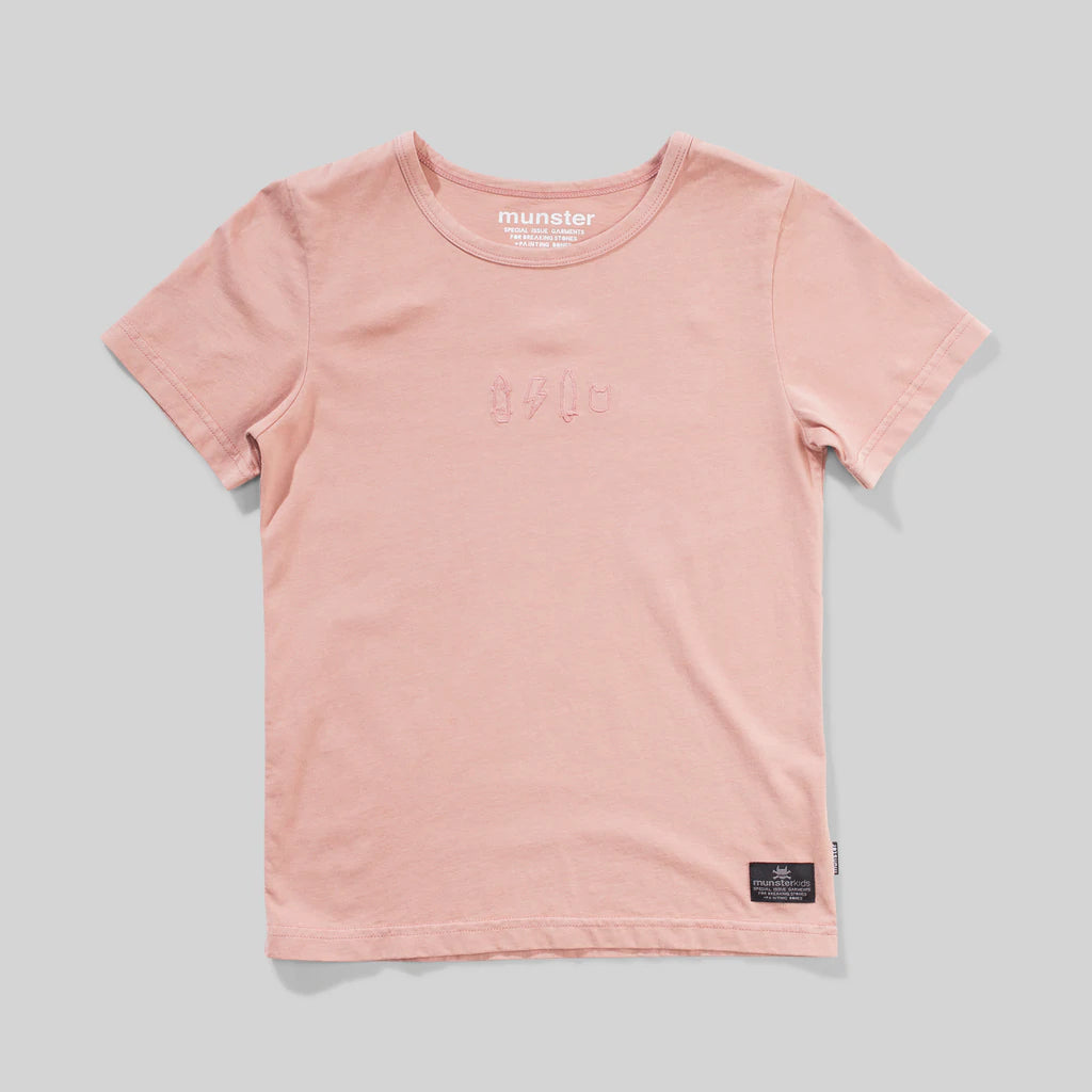 MUNSTERKIDS SQUARE TEE - WASHED FAWN