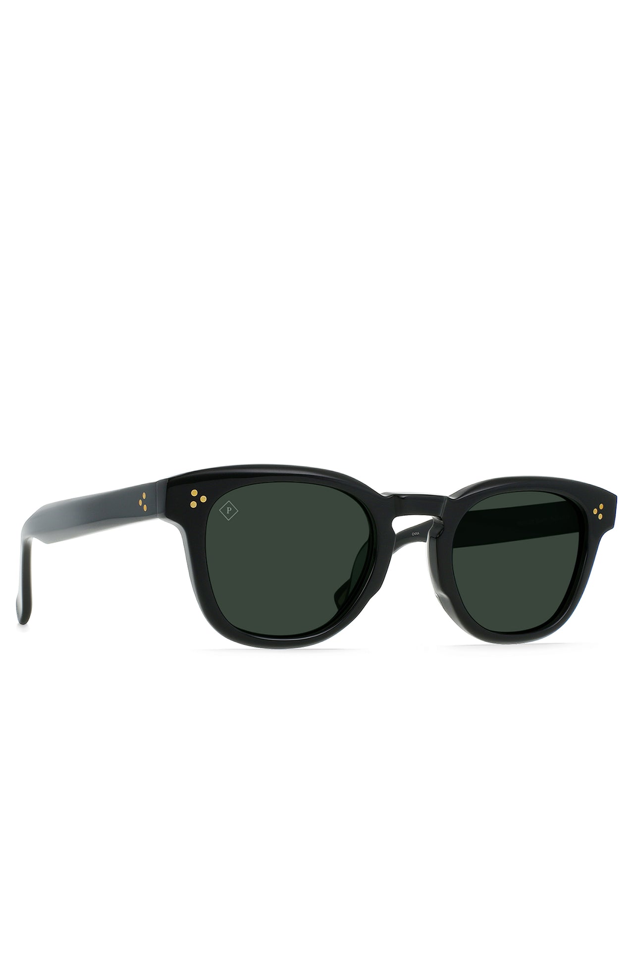 RAEN SQUIRE SUNGLASSES - RECYCLED BLACK/GREEN POLARIZED