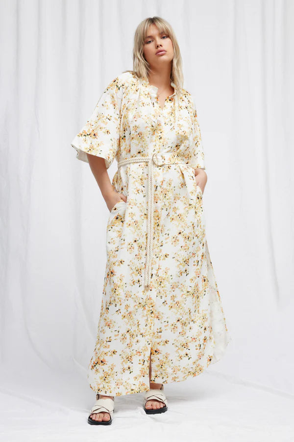 SIGNIFICANT OTHER MAIA MIDI DRESS - GOLDEN BLOSSOM