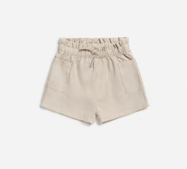 MILES THE LABEL BABY LYOCELL PAPERBAG WAIST SHORTS - 2 COLORS