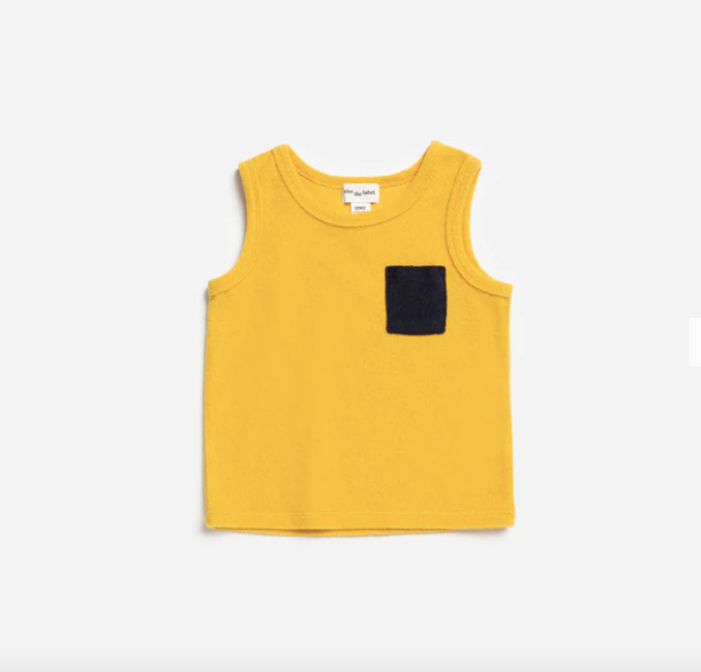 MILES THE LABEL TERRY CLOTH TANK - SUNNY YELLOW