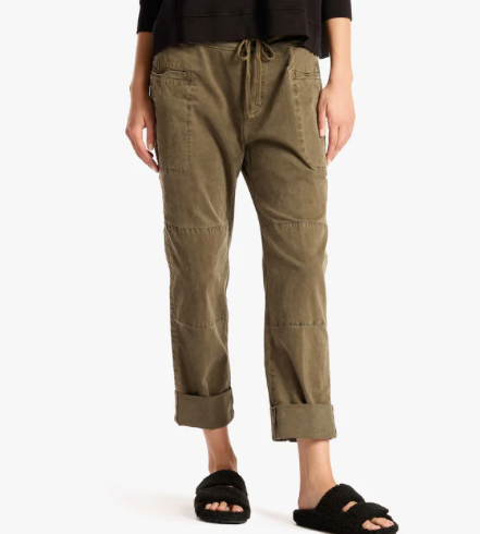 JAMES PERSE WOMENS HEAVY BRUSHED TWILL PANT - TENT PIGMENT