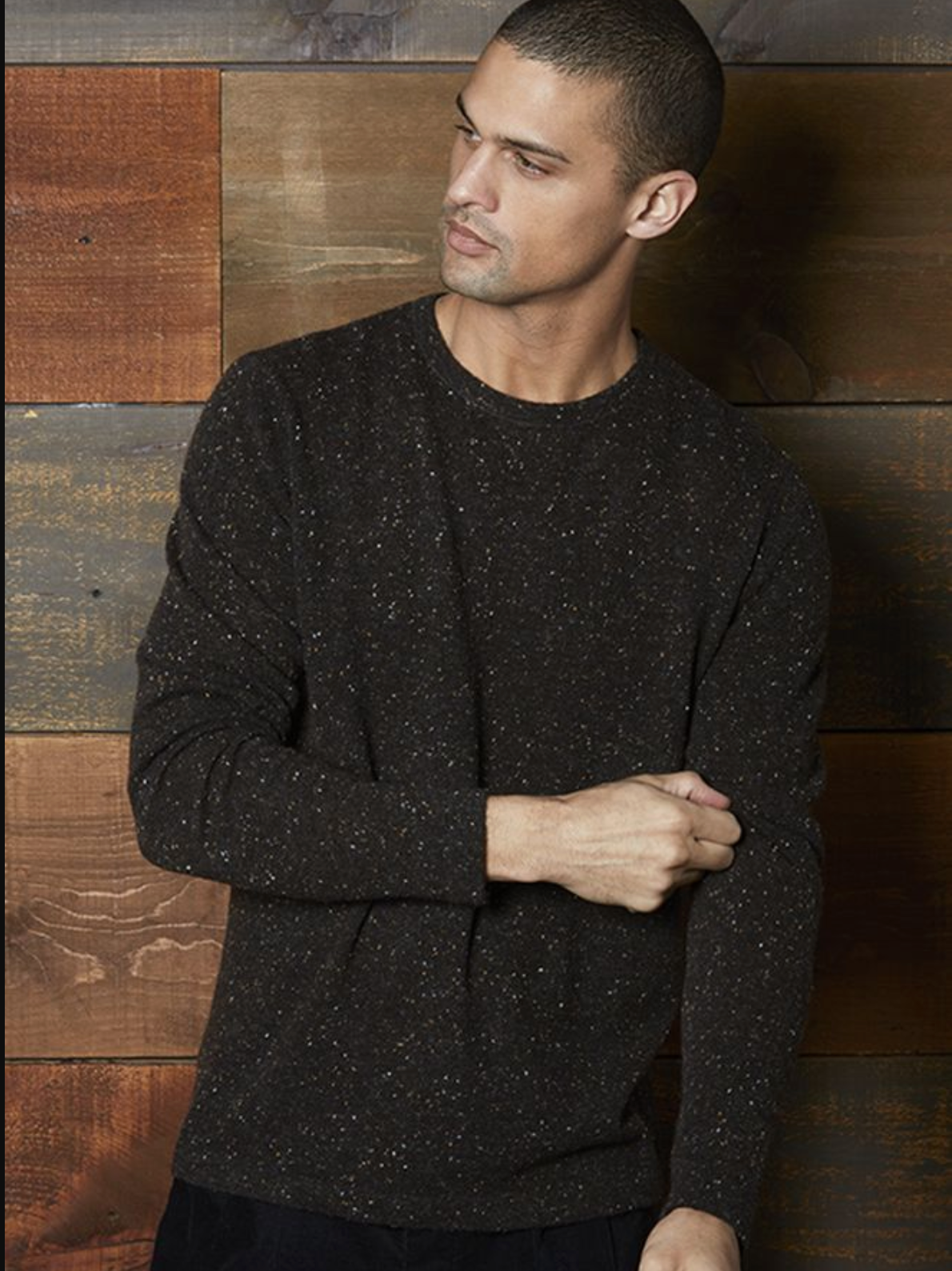 AUTUMN CASHMERE MENS BASIC CREW W/ OPEN BOTTOM - 5 COLORS