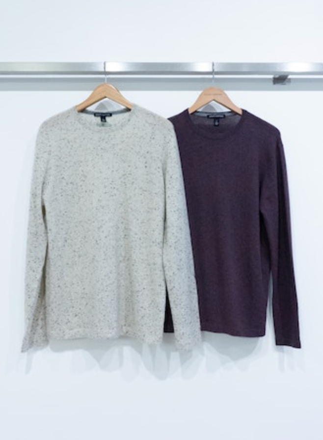 AUTUMN CASHMERE MENS BASIC CREW W/ OPEN BOTTOM - 5 COLORS