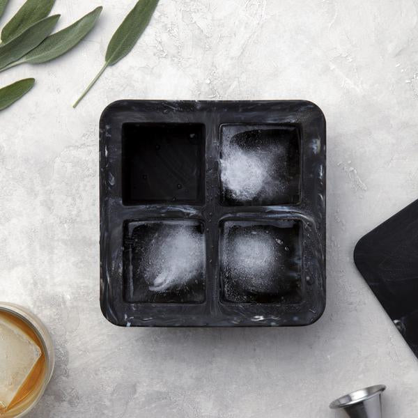 W&P MARBLE EXTRA LARGE ICE CUBE TRAY-MARBLE BLACK