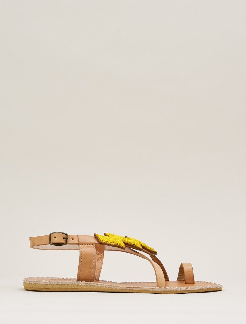 MARGAUX - Light Brown Patent Leather Platform Sandals – Souliers Martinez