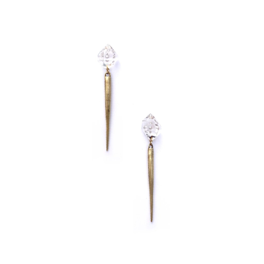 Single Spike / Small Quill Burst Earrings Brass – K/LLER COLLECTION