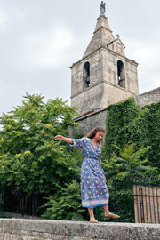 Louise Misha - Anemone Striped Linen Dress - Blue